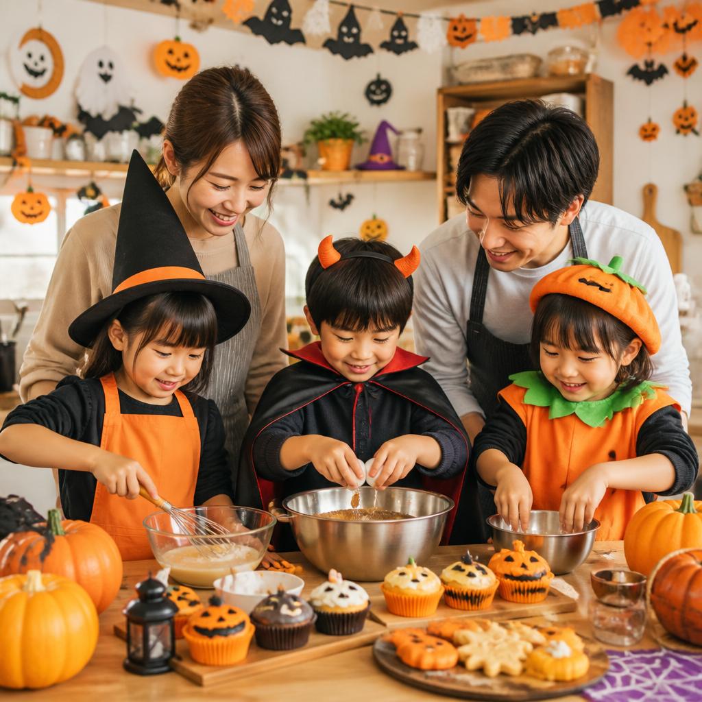 子どもたちが主役！ハロウィンの親子クッキングチャレンジ